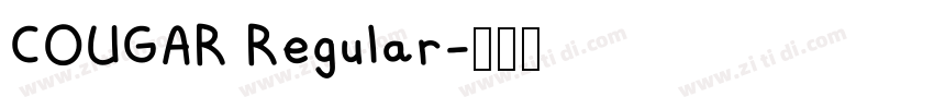 COUGAR Regular字体转换 COUGAR Regular字体转换